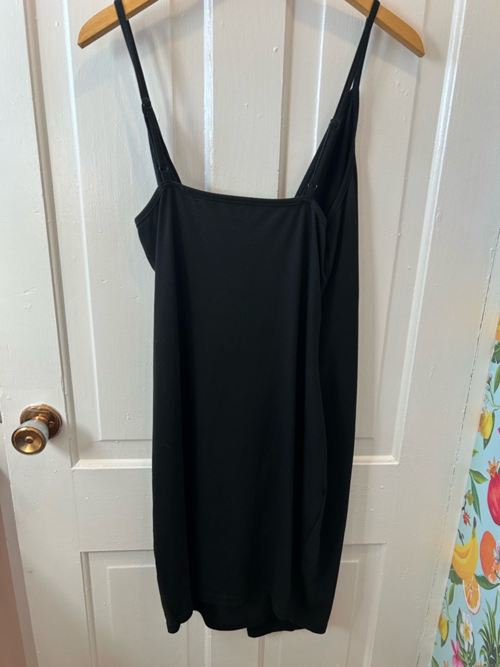 SHEIN Black Asymmetrical Ruched Slip Dress